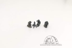 1/100 (15mm) British 3 inch mortar team firing x2
