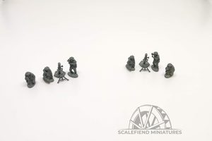 1/144 (12mm) British 4.2 inch mortar team firing x2