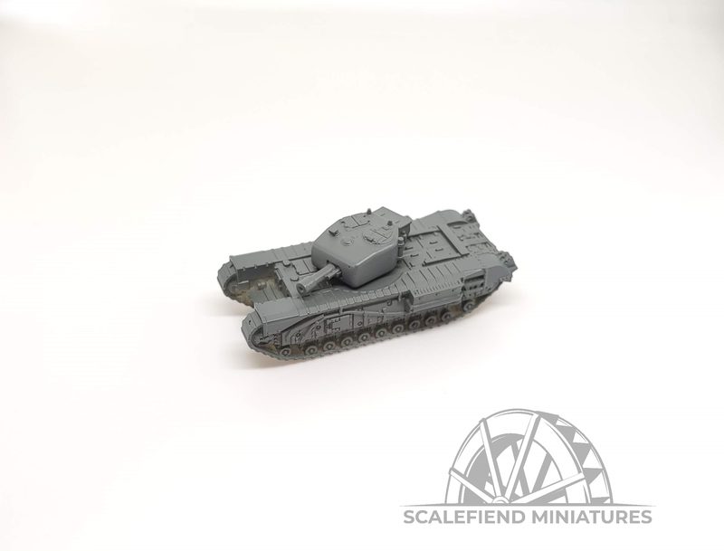 1/100 (15mm) British Churchill V tank 95mm