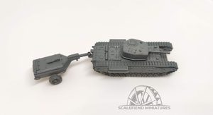 1/100 (15mm) Churchill Crocodile flamethrower tank