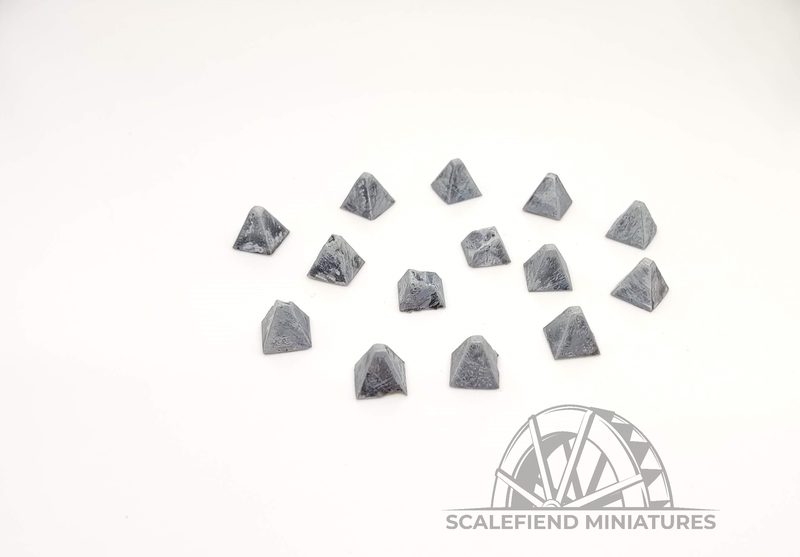1/144 (12mm) Dragon's teeth tank obstacles- small and large