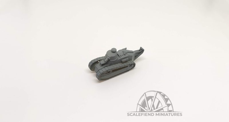 1/144 (12mm) French FT-17 Tank with cannon turret