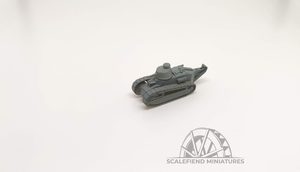 1/144 (12mm) French FT-17 Tank with MG turret