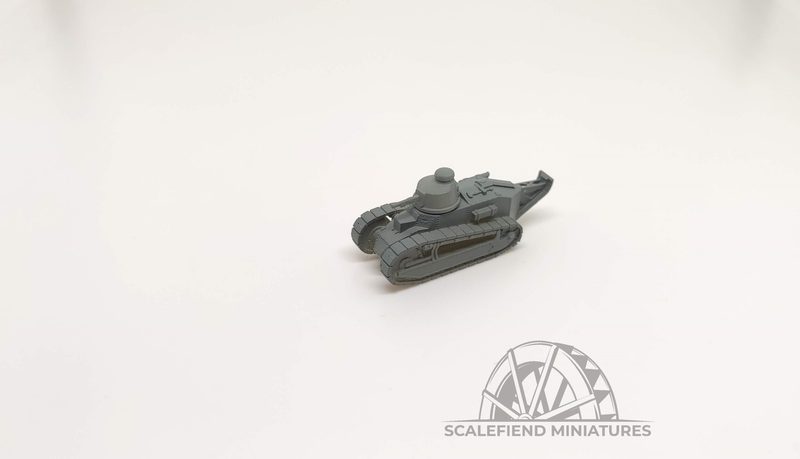 1/144 (12mm) French FT-17 Tank with MG turret