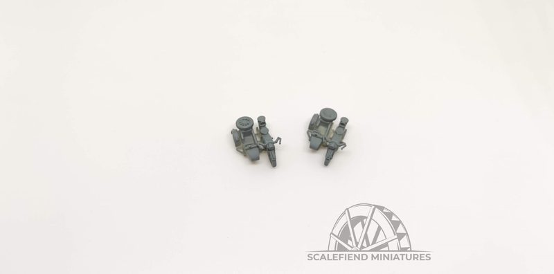 1/100 (15mm) German BMW R-71 motorbike and sidecar x2