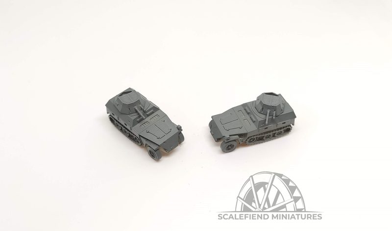 1/144 (12mm) German SDKFZ 250/B9 x2