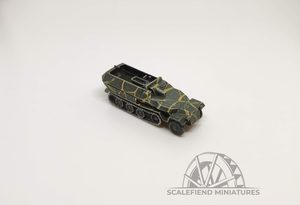 1/100 (15mm) German SDKFZ 251/9 C stummel half-track