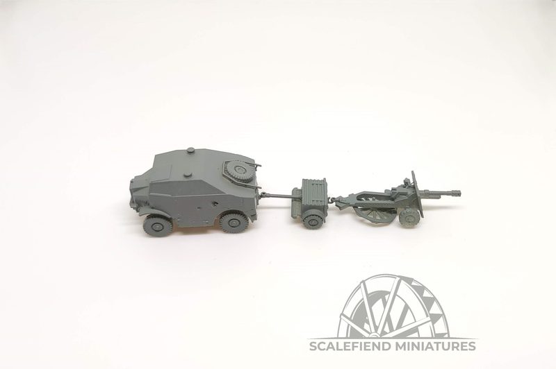 1/144 (12mm) Morris Quad & 25 pounder gun with limber