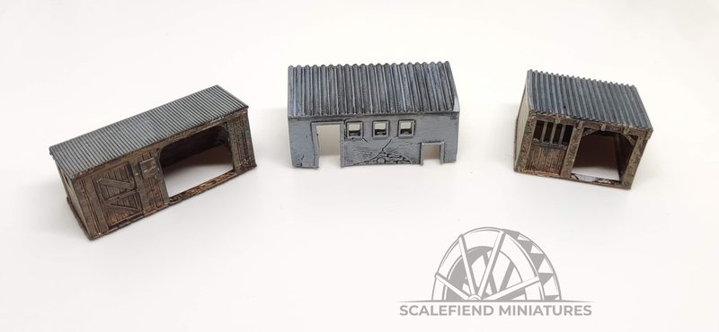 1/144 12mm Out buildings and lean-to set