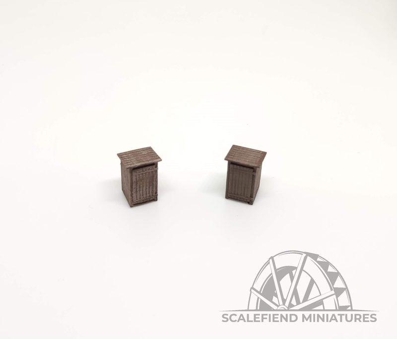 1/144 12mm Outhouse x2