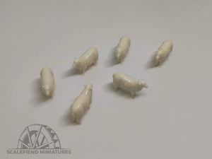 1/144 (12mm) Sheep x10 (farm animals)