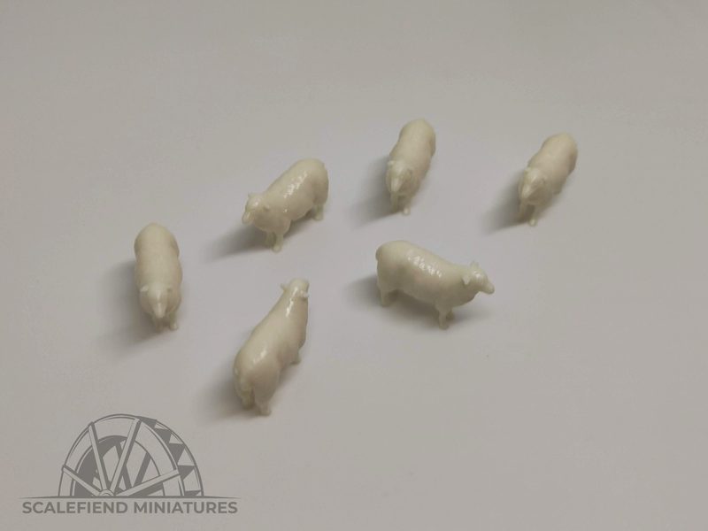 1/144 (12mm) Sheep x10 (farm animals)