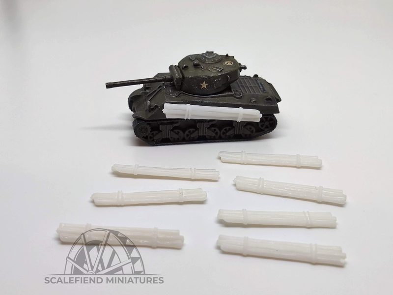 1/144 (12mm) Tank logs side armour - additional log protection