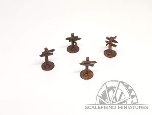 1/144 12mm Wooden Road Sign set