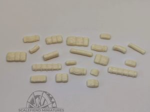 1/144 Vehicle stowage set - tarps, bags, rolls, gear