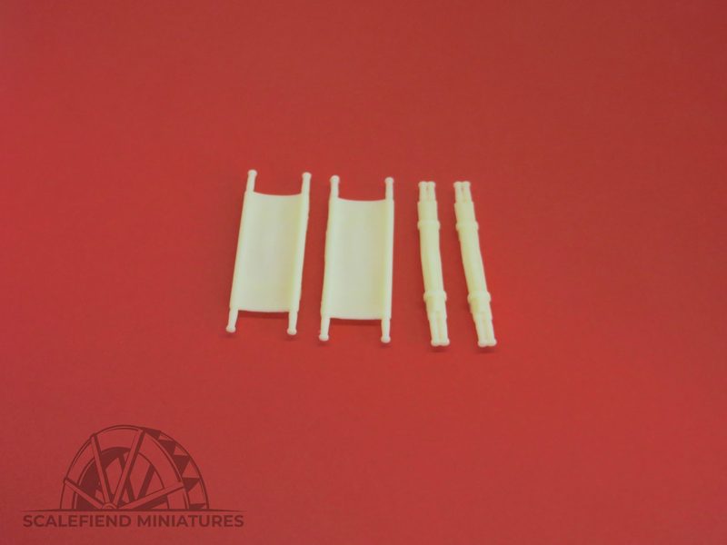 1/56 WWII stretchers - laid out and rolled up