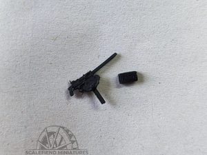 1/50 .30 cal US M1919 Browning machine gun with m20 vehicle mount