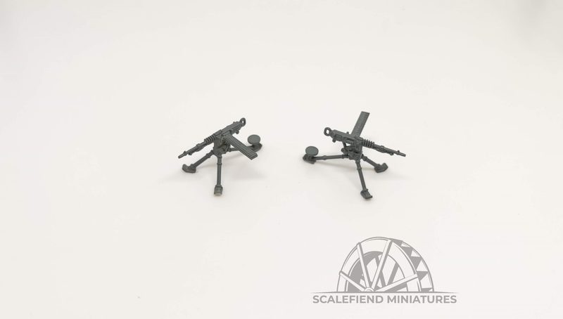 1/72 French Hotchkiss Mle 1914 Machine gun on tripod x2