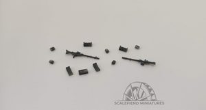 1/72 German MG34 Drum Magazine Gurttrommeltrager Trommel set