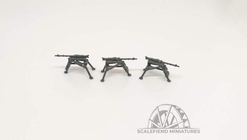 1/72 German MG34 on Lafette tripod x3
