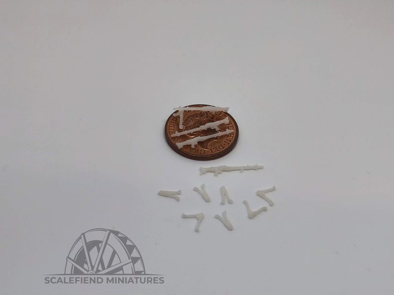 1/72 German WWII MG34 light machine gun x4 (small arms)