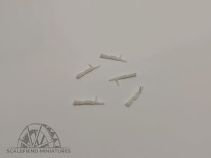 1/72 German WWII MP 28 SMG (can also be used as MP 18) x5