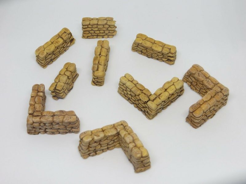 1/72 Resin Sandbag set - corner and straight sections