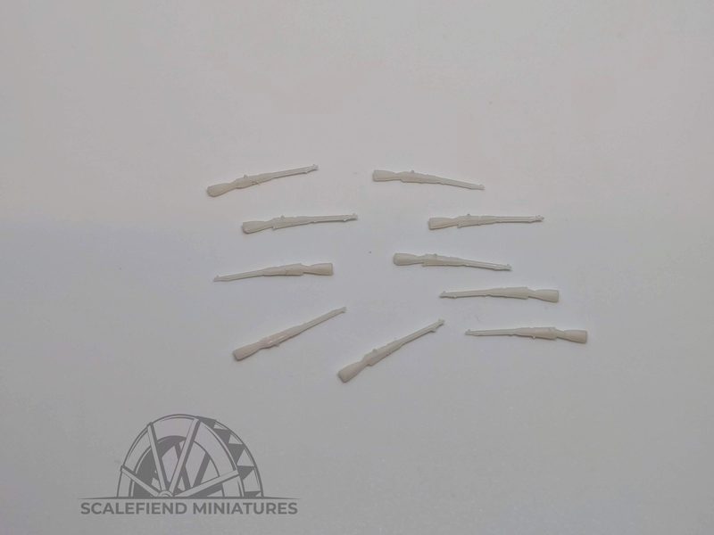 1/72 Soviet WWII Mosin Nagant Rifles x10
