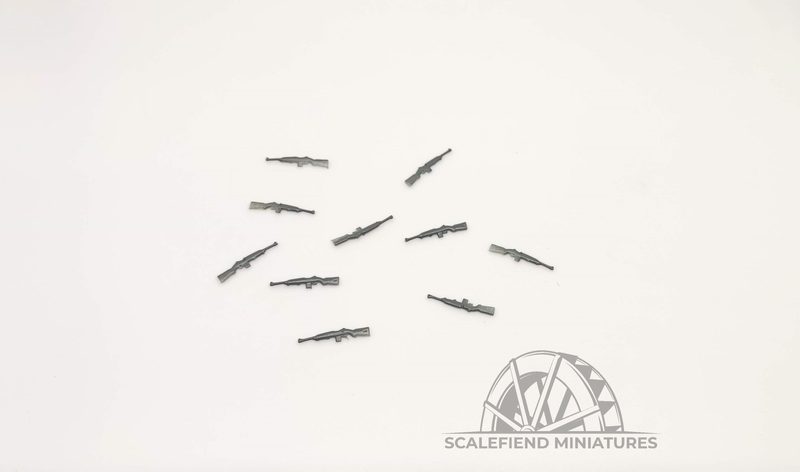 1/72 US M1 Carbine with wooden stock x10