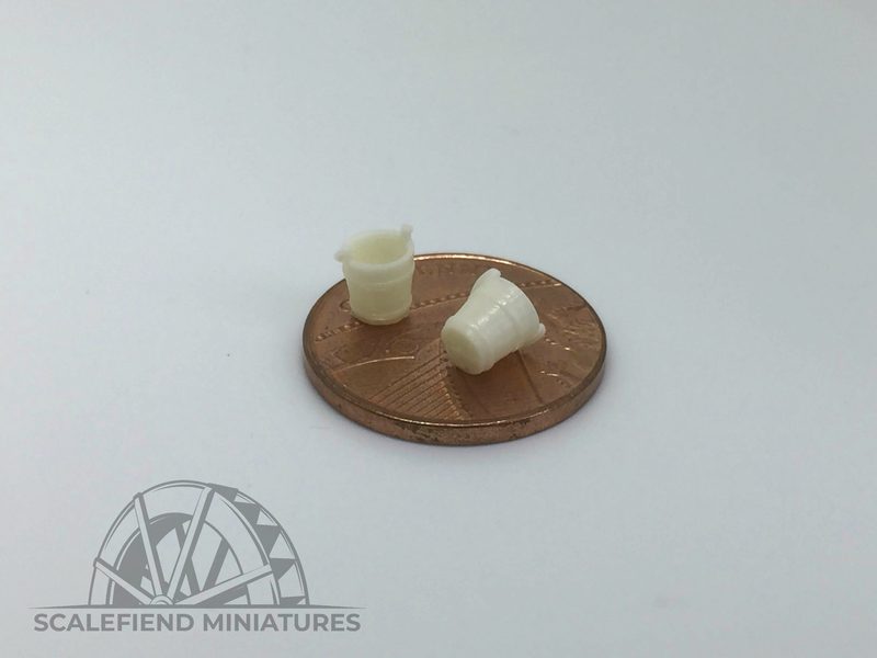 1/72 Wooden Buckets x10