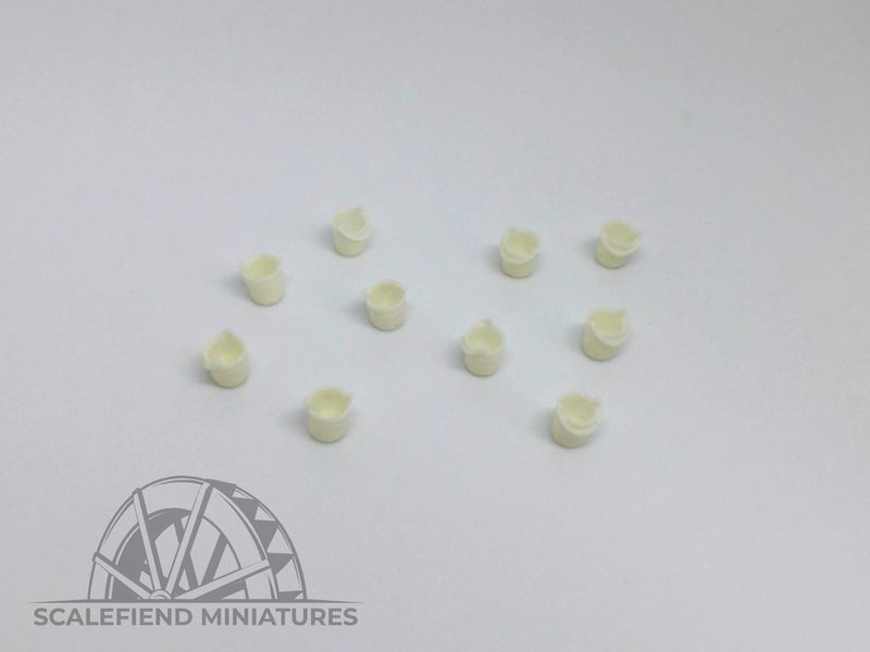 1/56 (28mm) Wooden Buckets x10