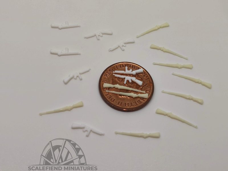1/72 WWII US Small Arms set - M1 Garands & M1A1 Thompsons