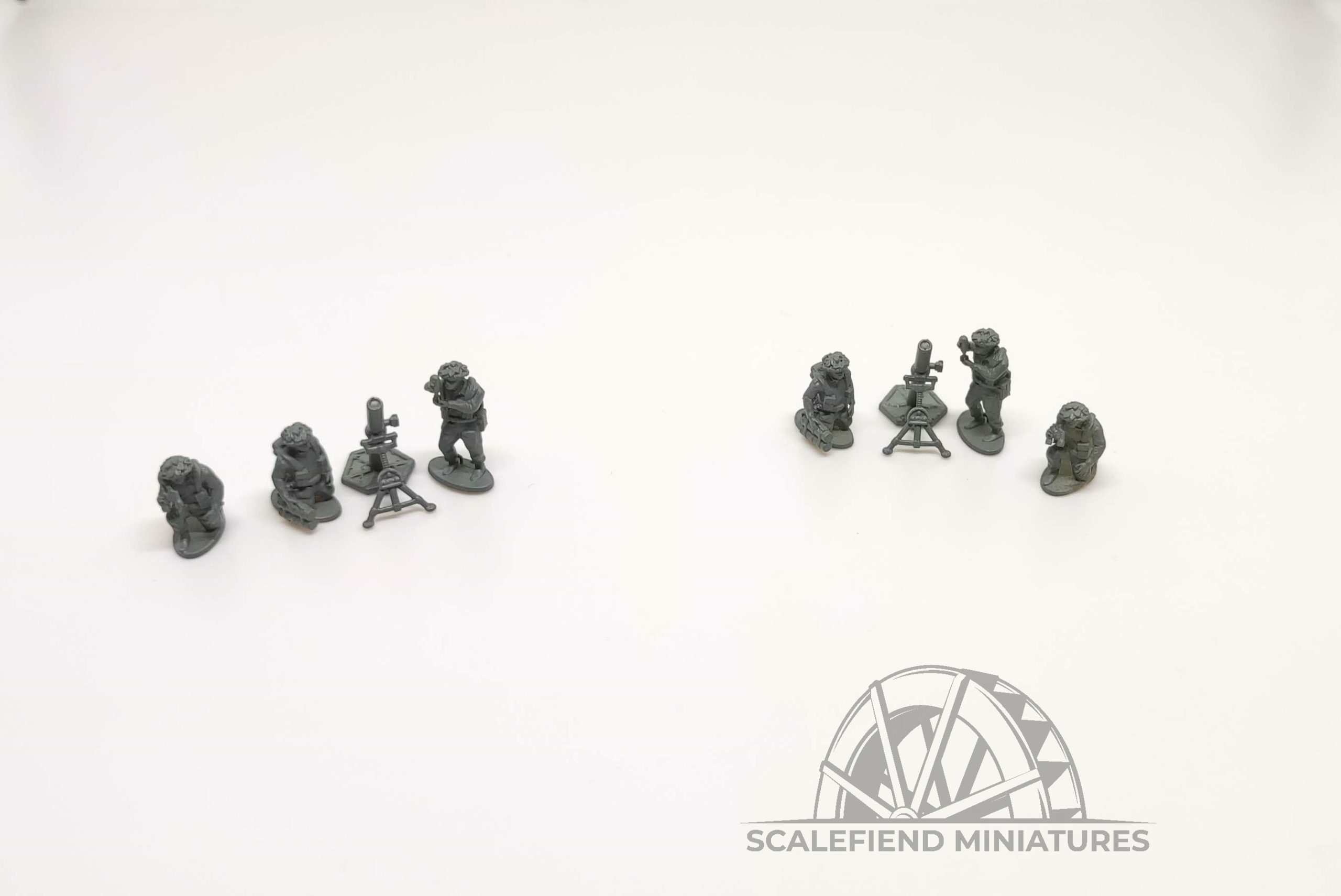 1/144 (12mm) British 4.2 inch mortar team firing x2 image 1