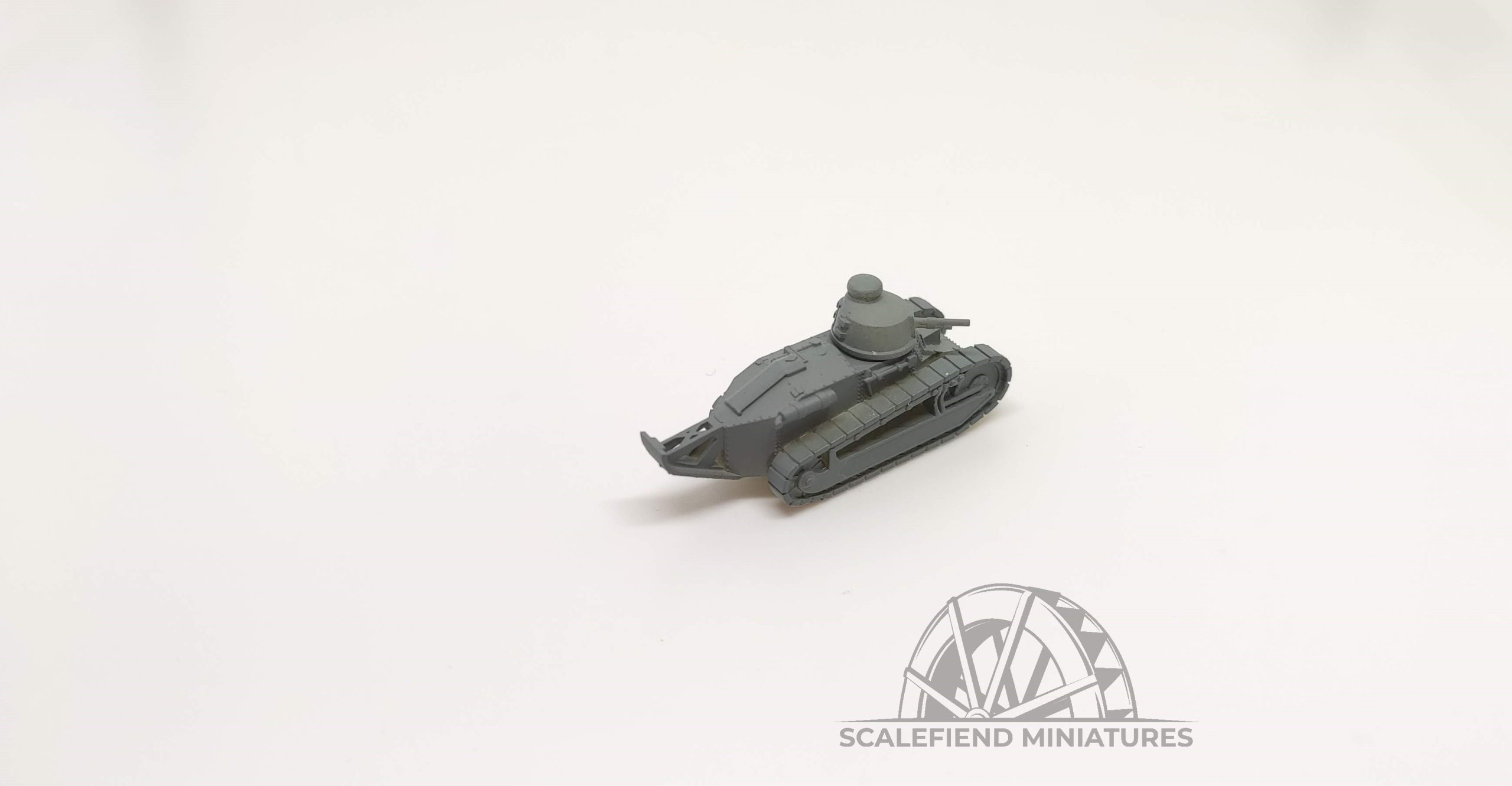 1/144 (12mm) French FT-17 Tank with MG turret image 2