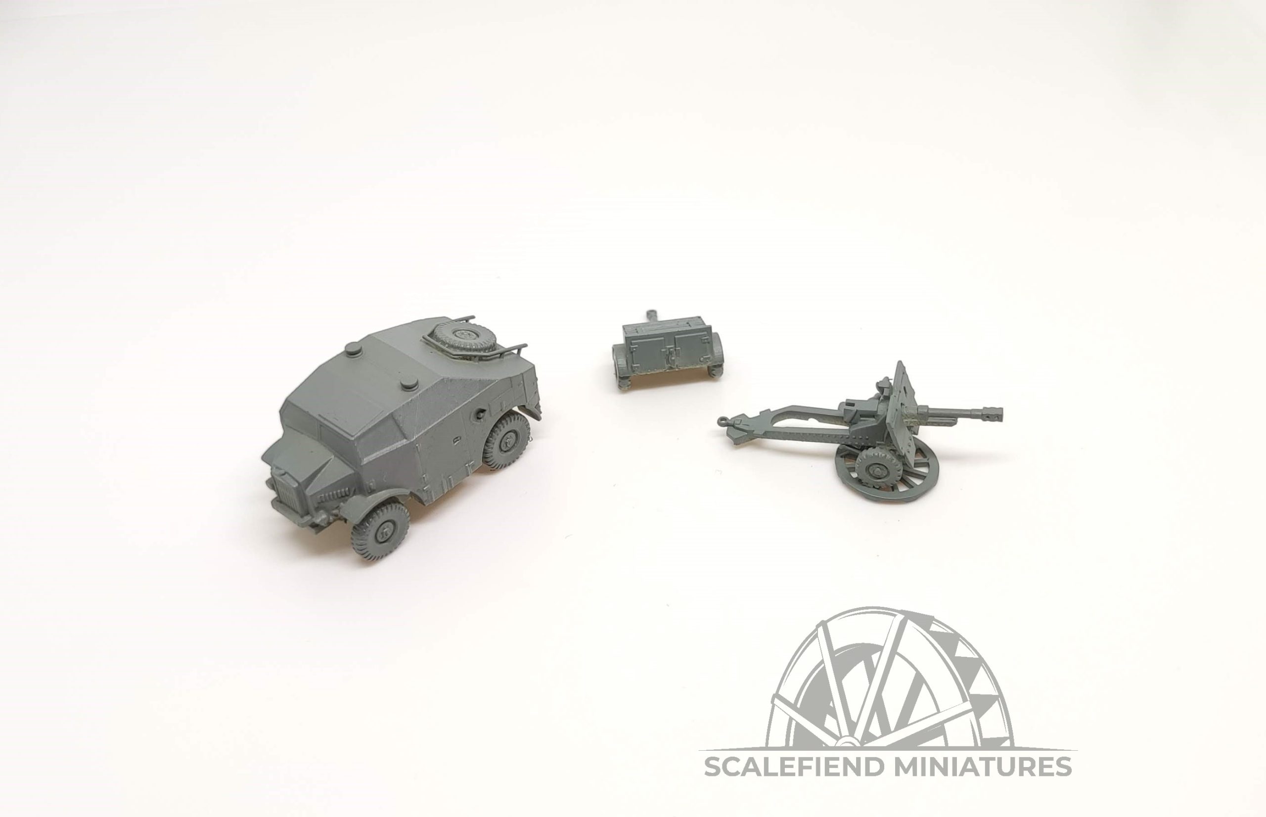 1/144 (12mm) Morris Quad & 25 pounder gun with limber image 2