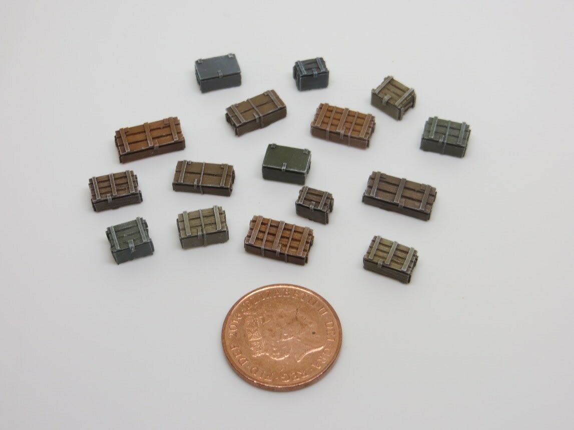 1/72 Crates & boxes - set of 16 pieces - stowage/diorama - HO OO image 3