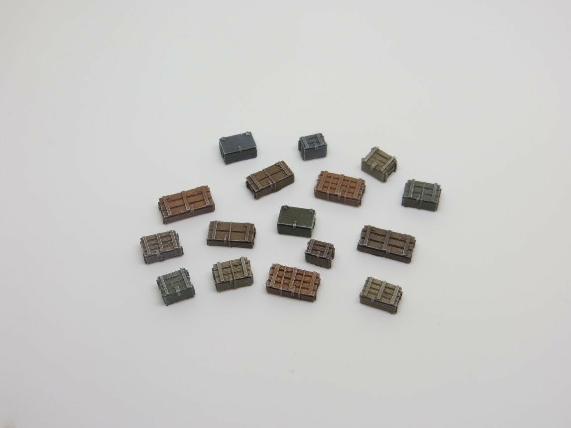 1/72 Crates & boxes - set of 16 pieces - stowage/diorama - HO OO image 4