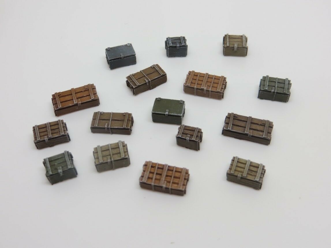 1/72 Crates & boxes - set of 16 pieces - stowage/diorama - HO OO image 5