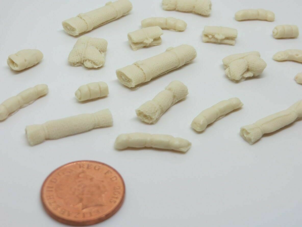 1/72 Stowage set - medium and large rolls & tarps for vehicles etc -pk9 image 4